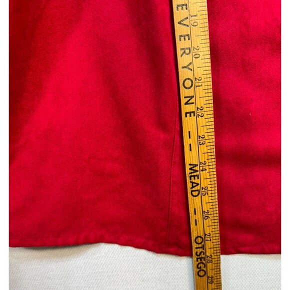 Catherines Womens Button-Up Top Shirt Blouse 14/16WP Petite Red Holiday Christma - Picture 4 of 9